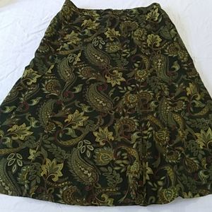 RQT Green Paisley Prince Skirt